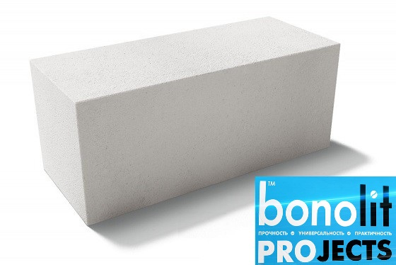 Газобетонный блок Bonolit Projects Дмитров (AeroStone) D500 B3,5 F100 600х250х400