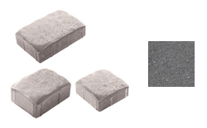 Плитка тротуарная, в комплекте 3 камня, Урико 1УР.4, гладкая, черный, завод Выбор